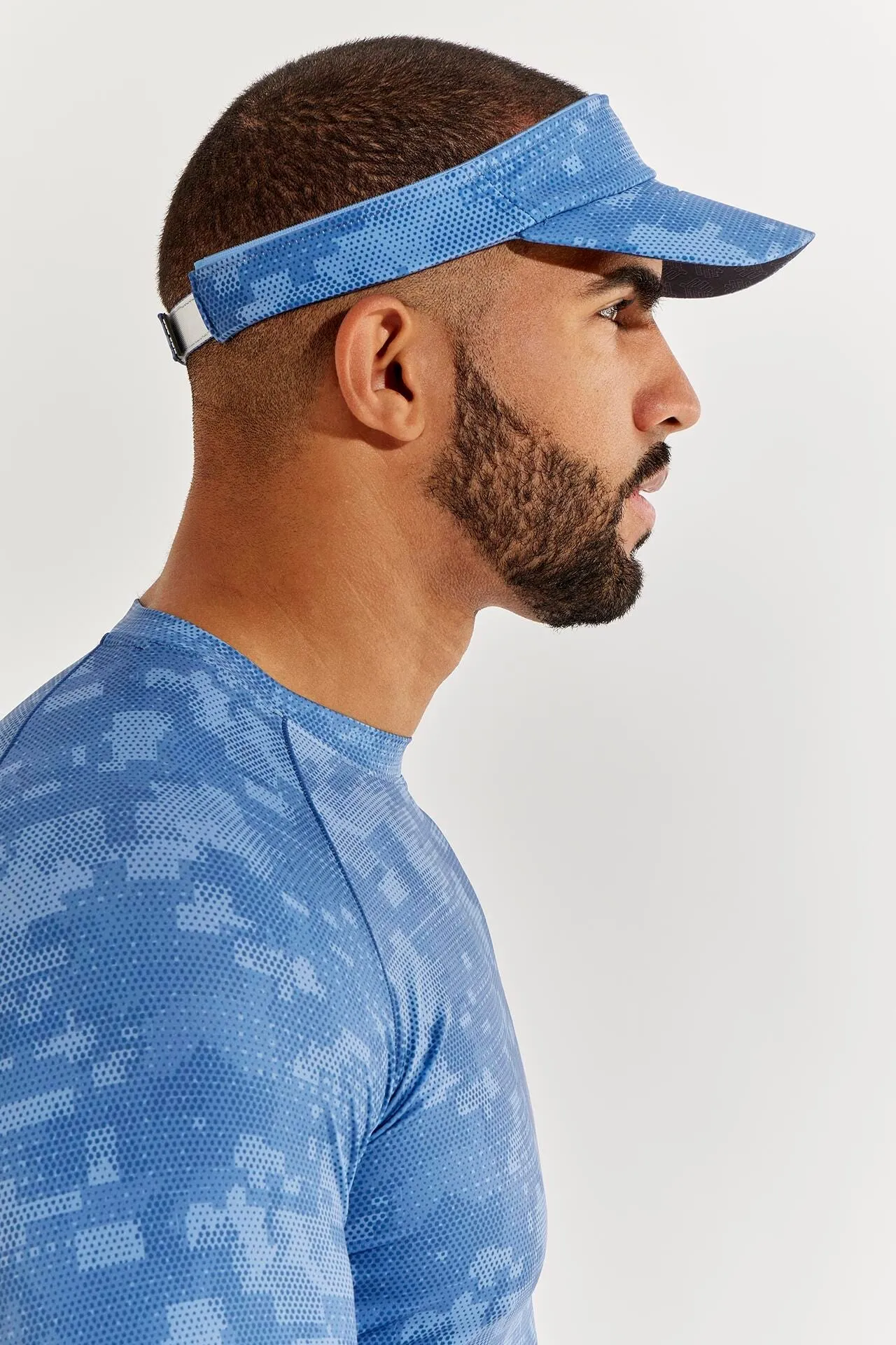 Unisex Court Convertible Visor  |  Blue Digital Camo