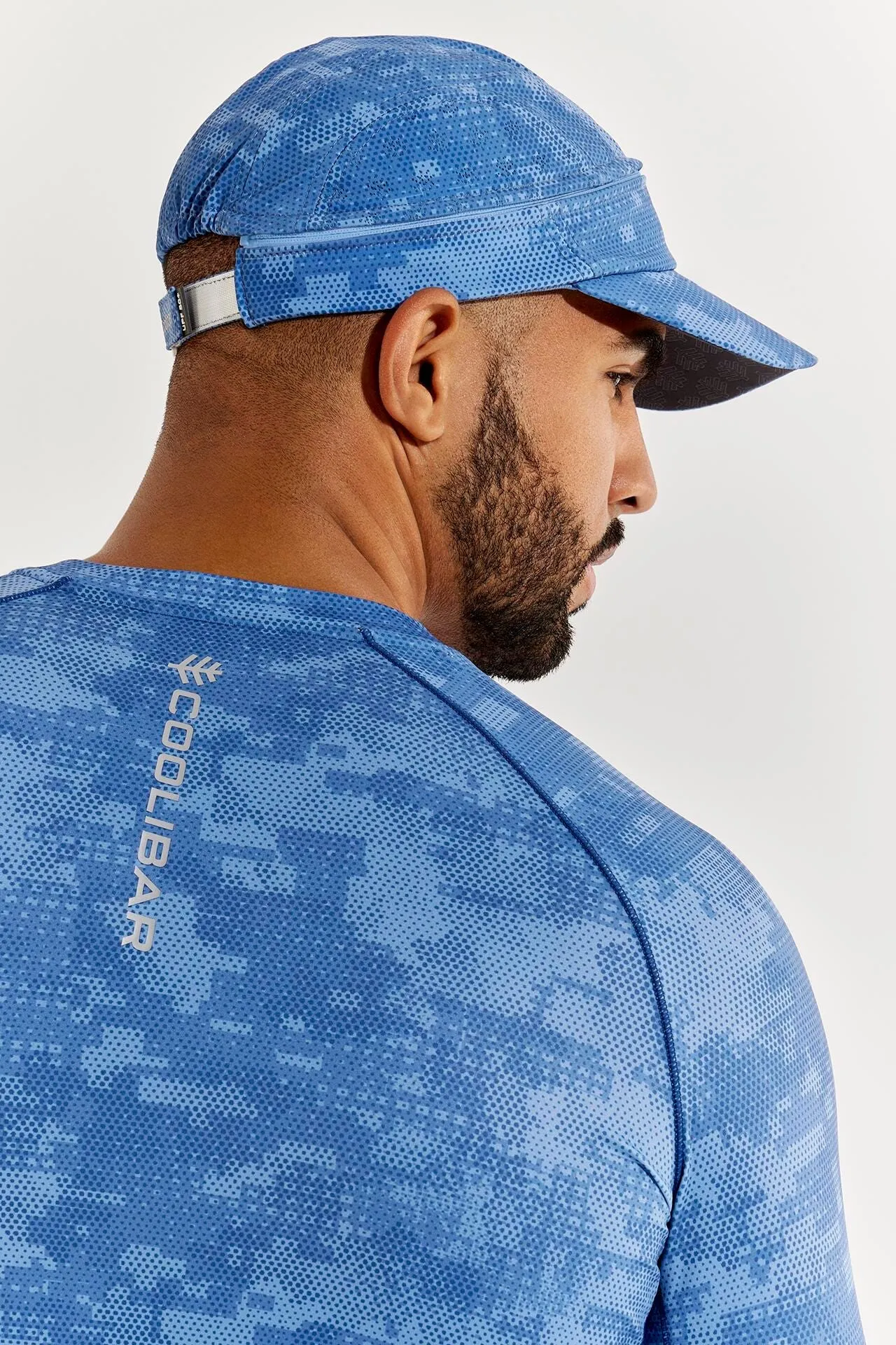 Unisex Court Convertible Visor  |  Blue Digital Camo