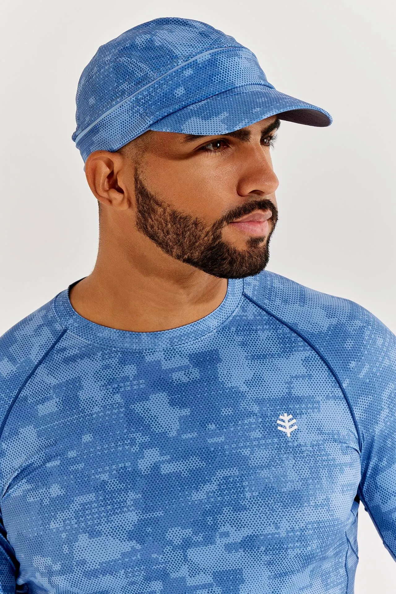 Unisex Court Convertible Visor  |  Blue Digital Camo