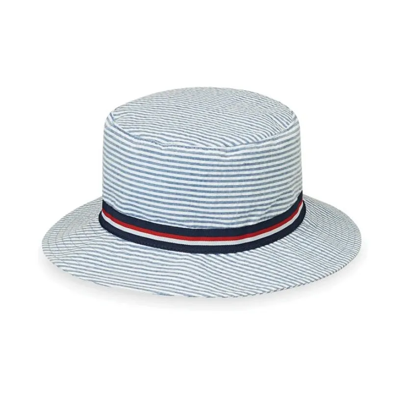 Wallaroo Hats Sawyer Boys Sun Protective Hat SAWY - Blue-Stripes