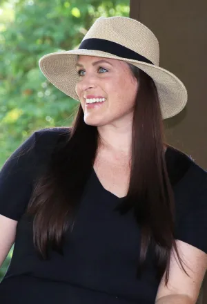 Wide Brim Fedora Sun Hat for Women 50  UPF Sun Protection