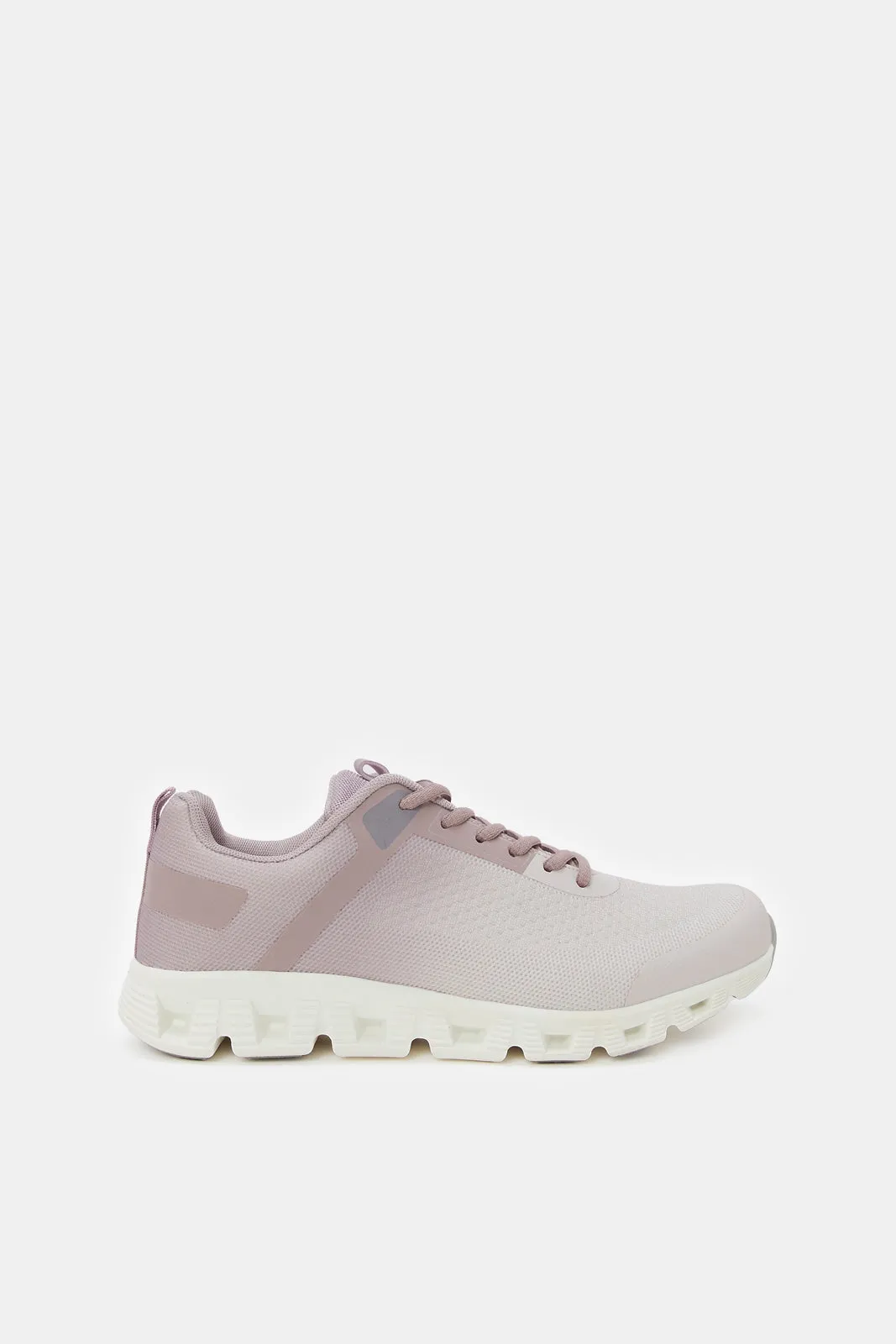 Women Mauve Ombre Lace Up Sneakers