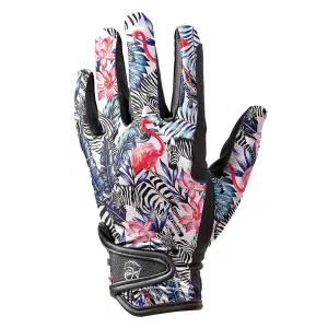 Women's Cool Rider Riding Gloves - Zebra