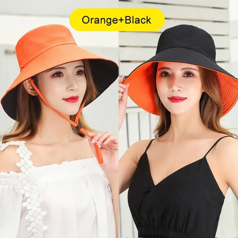 Women's Wide Brim Sun Hat - Foldable UV Protection Bucket Hat